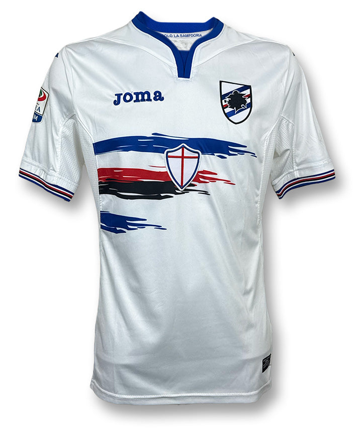 Maglia UC Sampdoria Away 2016-17 Player Issued – Joma – design pennellate blucerchiate – patch Serie A TIM – condizioni Good