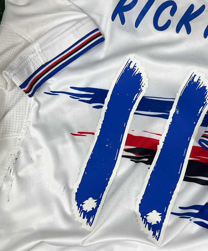 Dettaglio retro maglia Sampdoria Away 2016-17 – numero 11 Ricky – piccole imperfezioni da conservazione – condizioni Good