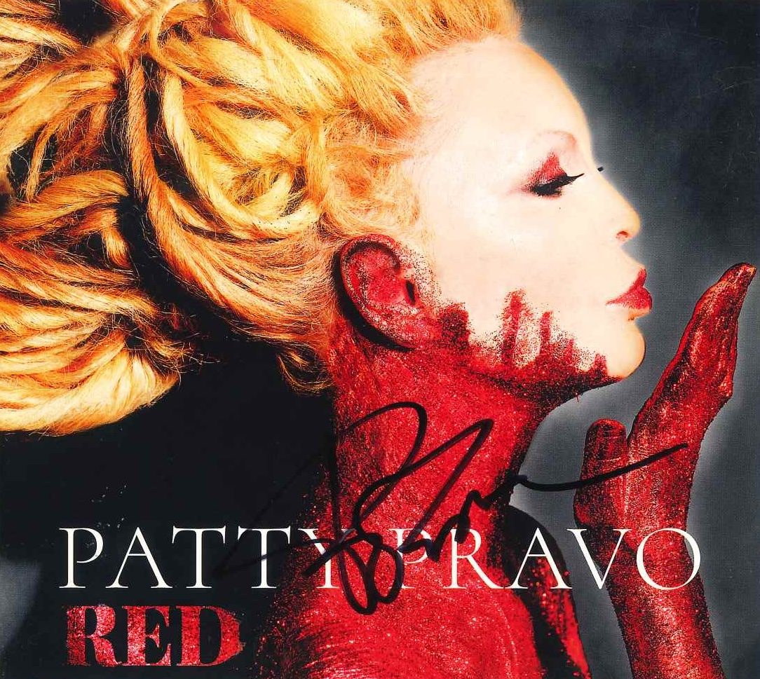 CD autografato Patty Pravo Red – copertina firmata a pennarello nero – autografo originale Sanremo 2019