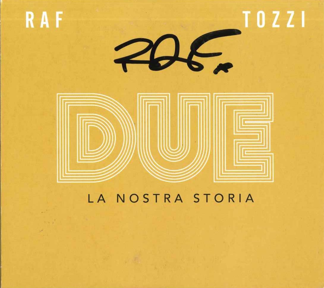 Doppio CD autografato Raf Due La Nostra Storia – copertina firmata a pennarello nero – autografo originale Raf
