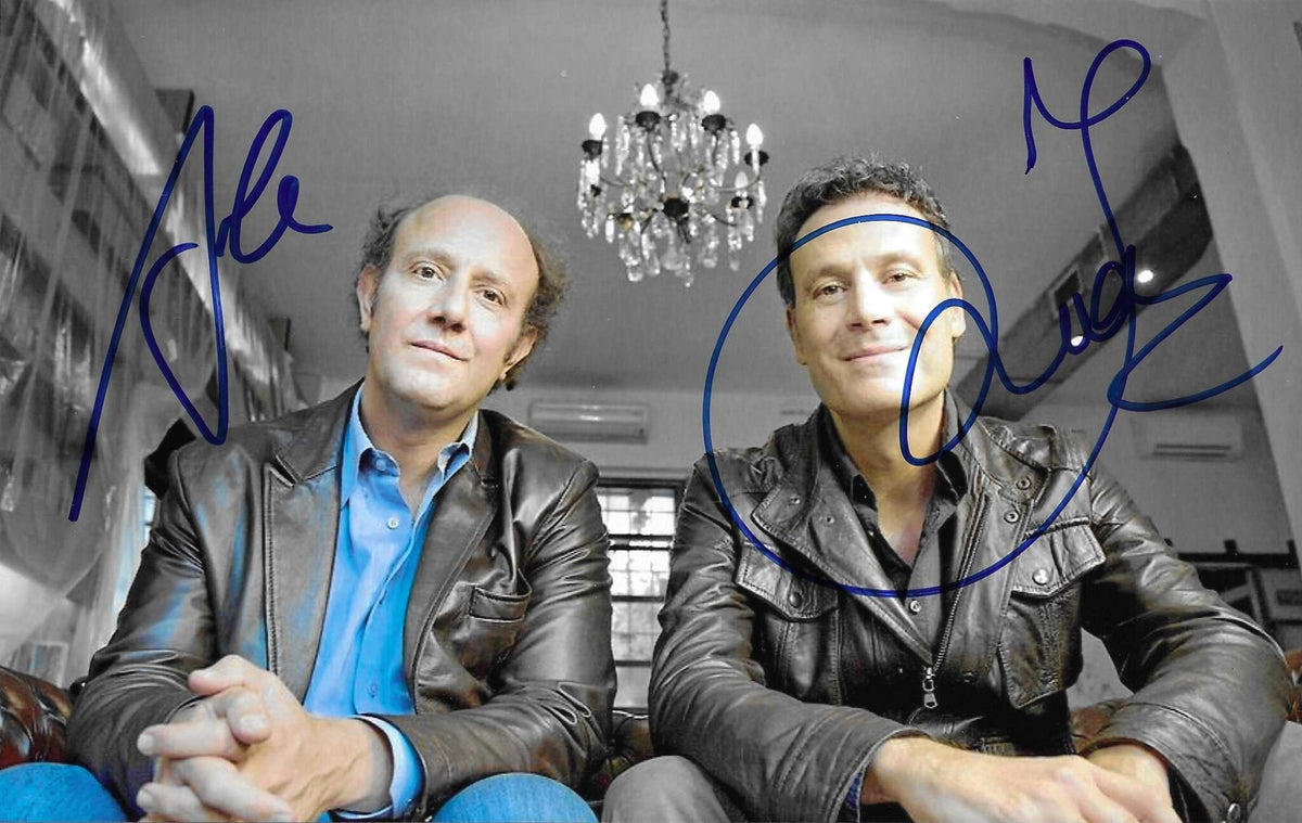 Fotografia autografata Ale e Franz duo comico Zelig – doppia firma blu originale – MTM Memorabilia