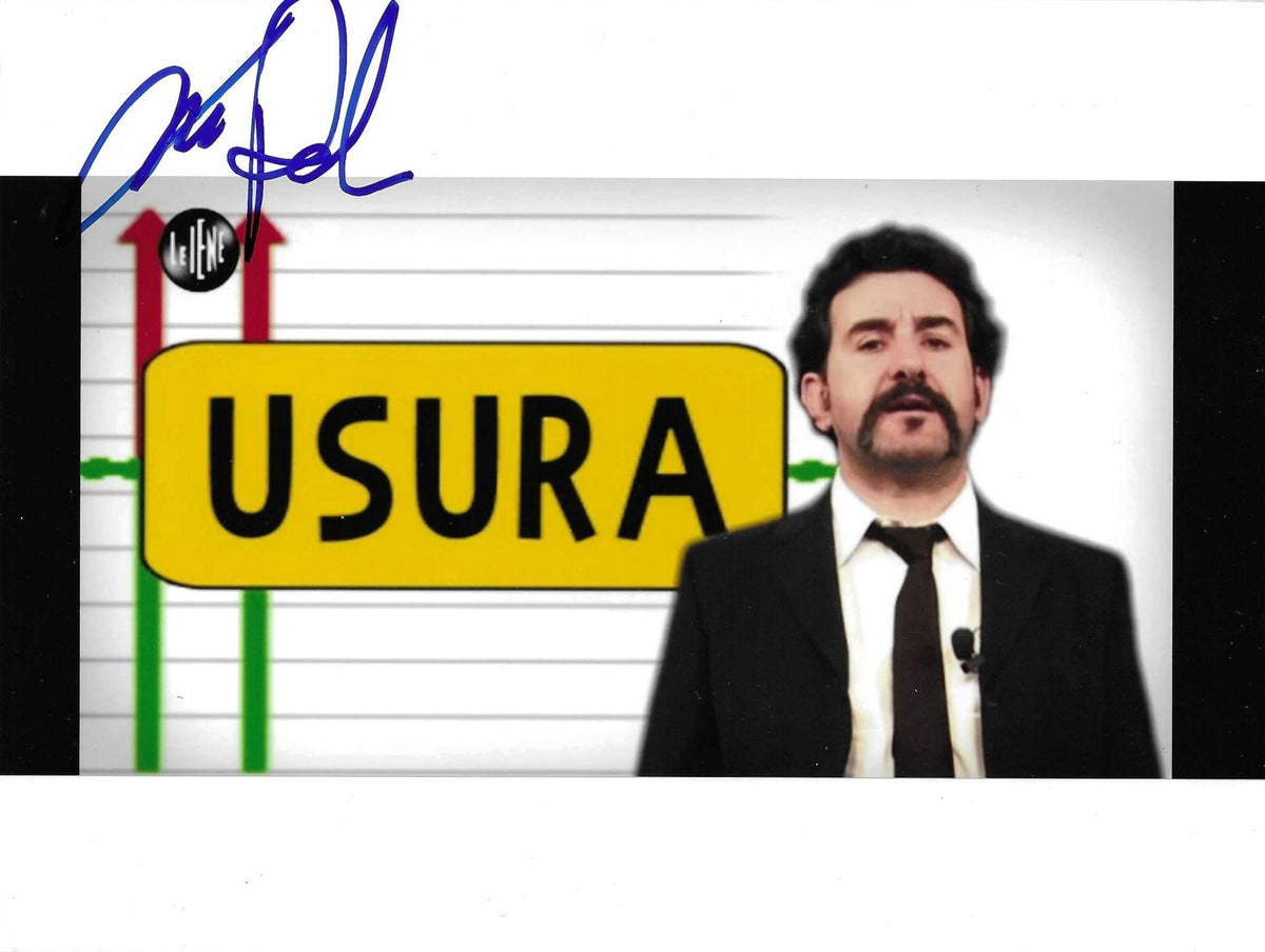 Fotografia autografata Luigi Pelazza Le Iene servizio usura – autografo blu originale – MTM Memorabilia