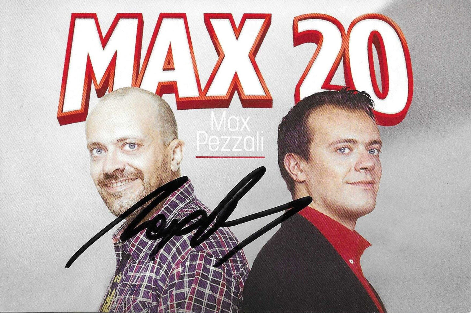 Fotografia autografata Max Pezzali Max 20 2013 – autografo originale pennarello nero – MTM Memorabilia