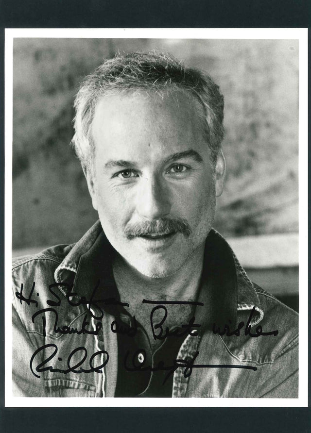 Fotografia autografata Richard Dreyfuss attore premio Oscar – ritratto vintage bianco e nero – autografo originale con dedica pennarello nero – condizioni Excellent