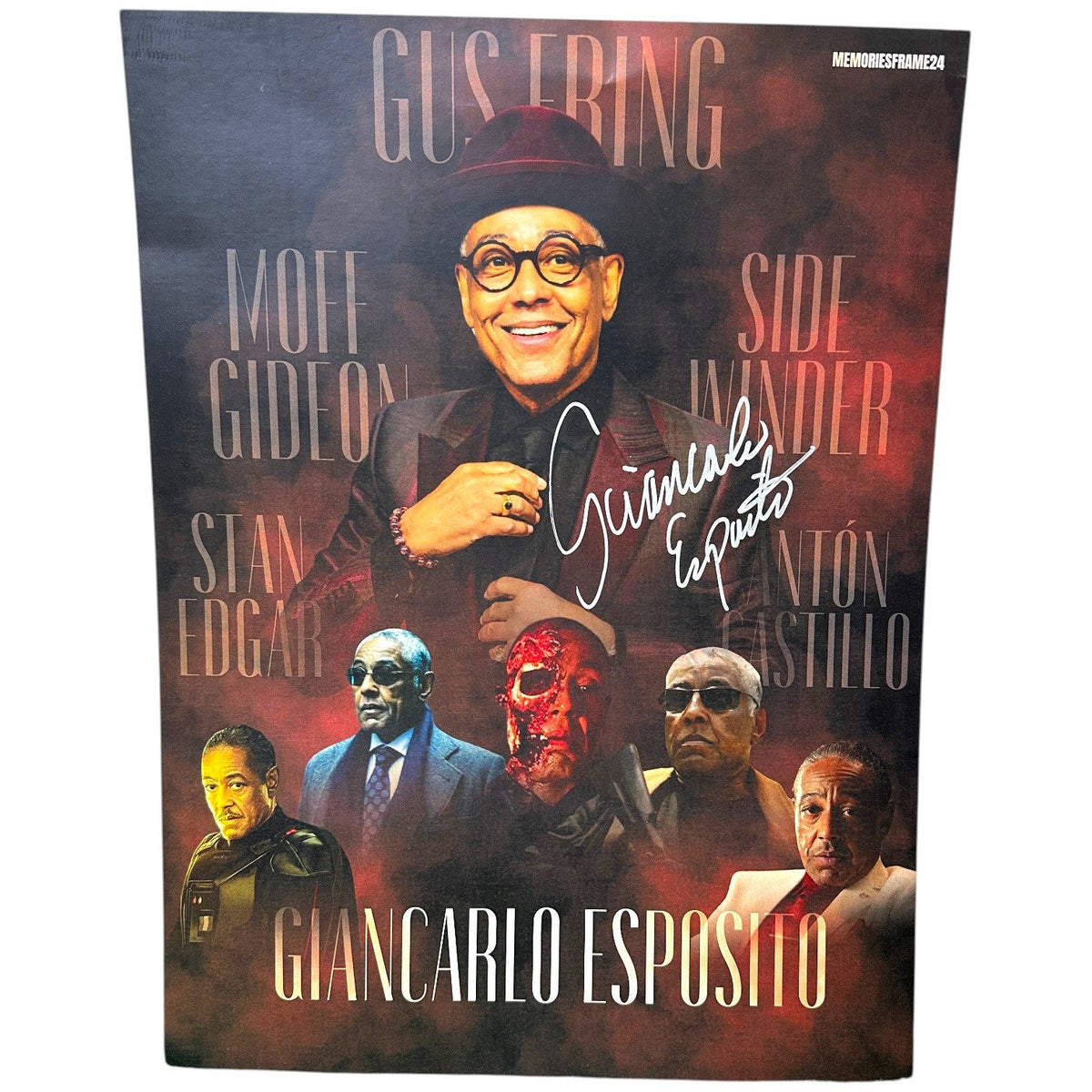 Locandina autografata Giancarlo Esposito con i suoi ruoli iconici – Gus Fring, Moff Gideon, Stan Edgar
