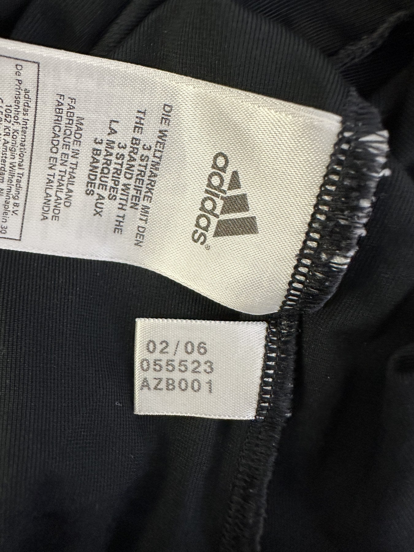 Etichetta codice produzione adidas maglia AC Milan Third 2006-07 – 02/06