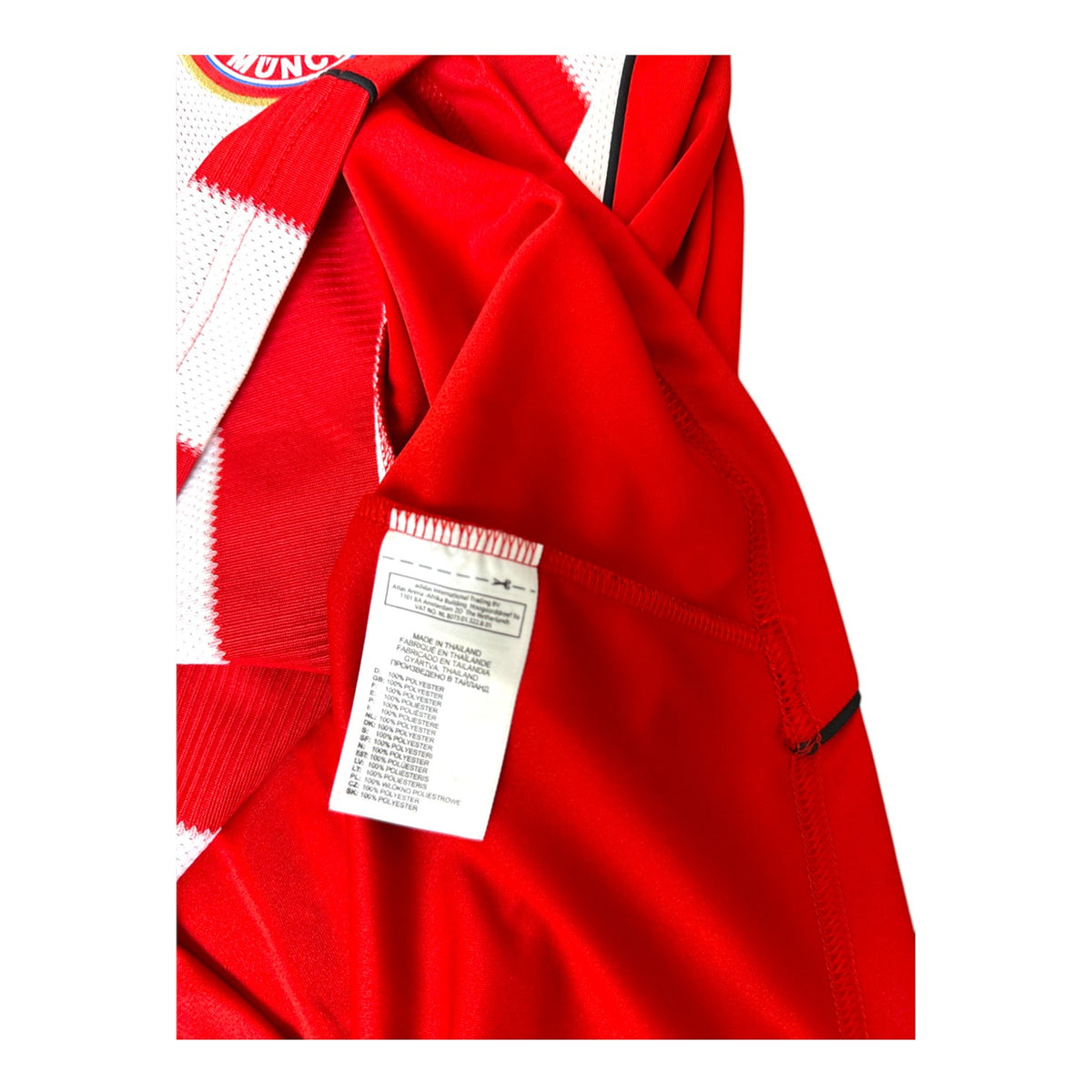 Etichetta composizione Adidas maglia Bayern Monaco Robben – Made in Thailand