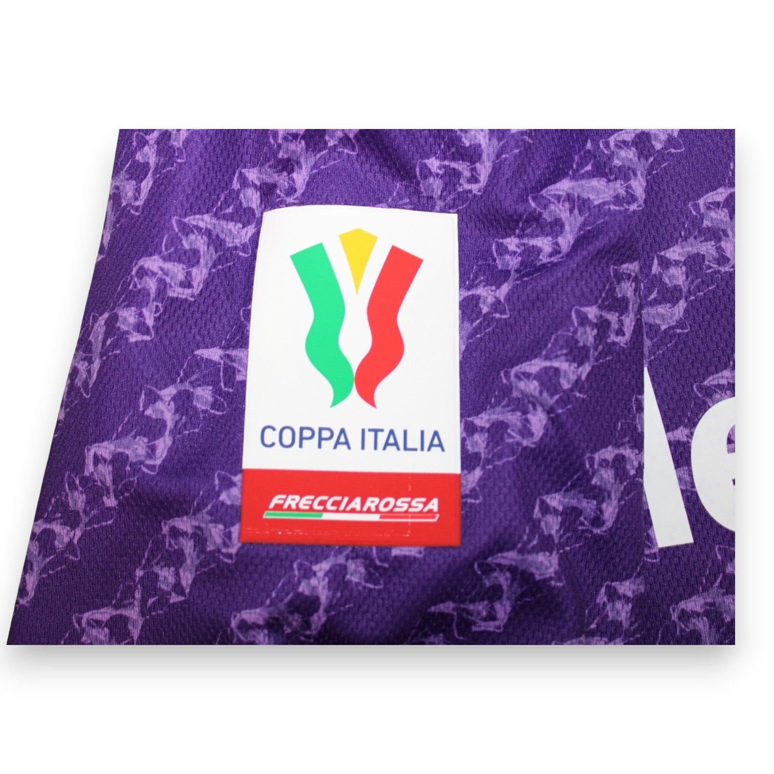 Patch Coppa Italia Frecciarossa su maglia Fiorentina Home 2023-24 Faraoni autografata – Kappa