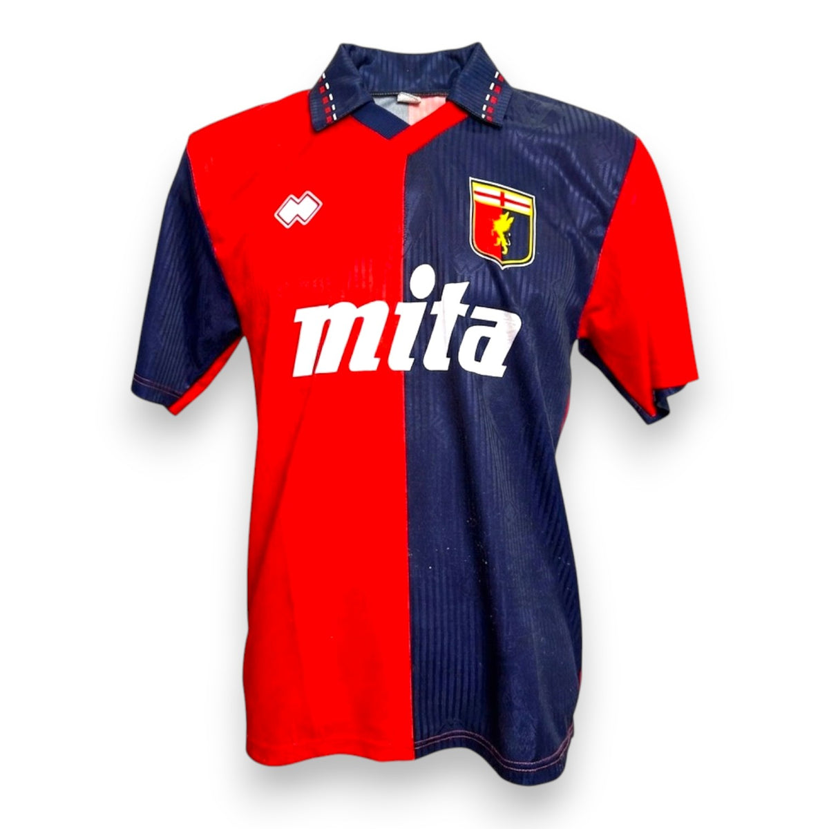 Maglia Genoa Home 1991/92 vintage originale Erreà con sponsor Mita – fronte rossoblù