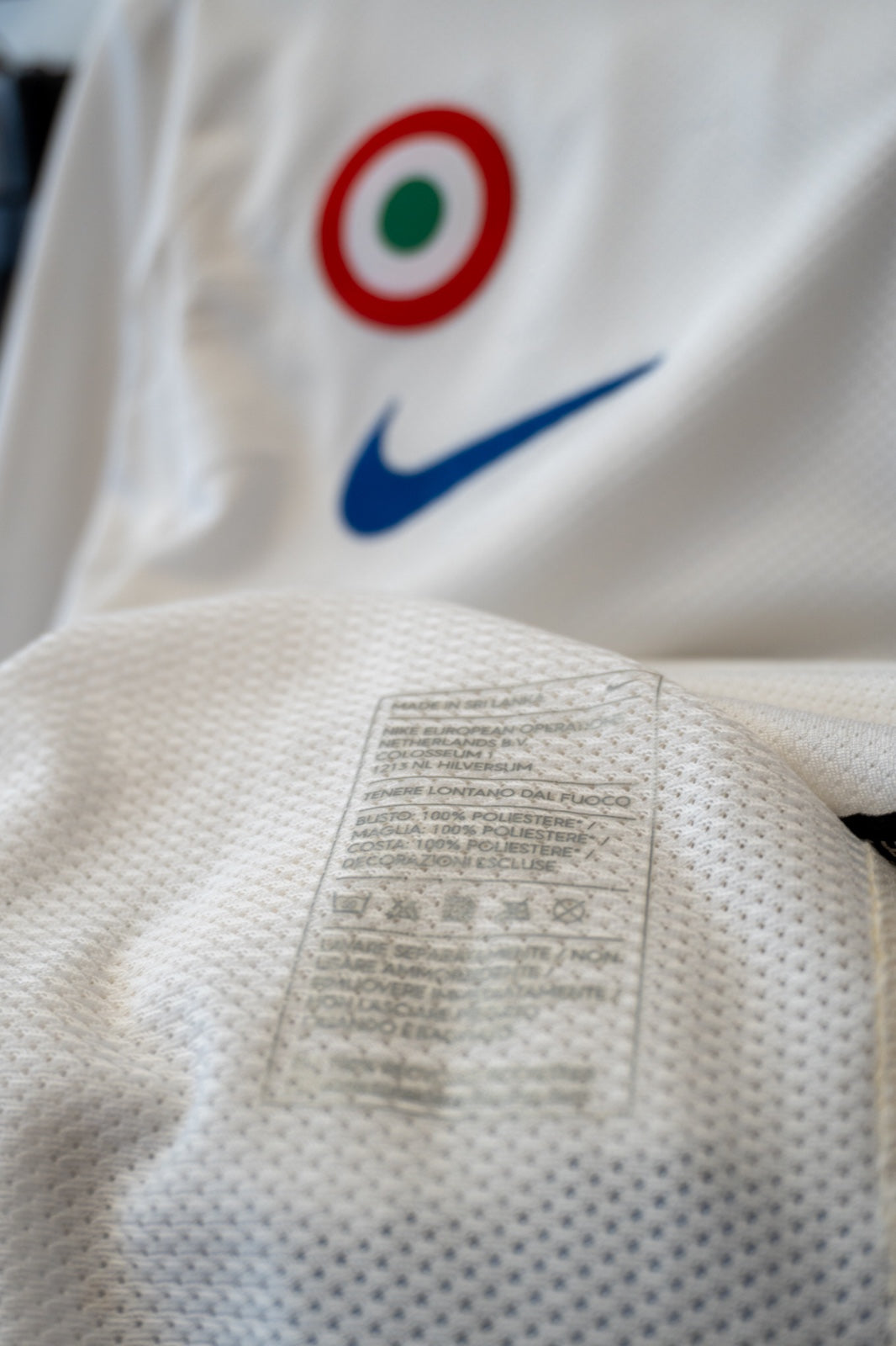 Etichetta interna maglia Inter 2010-11 Made in Sri Lanka Nike Dri-Fit – conferma versione Player Issued professionale