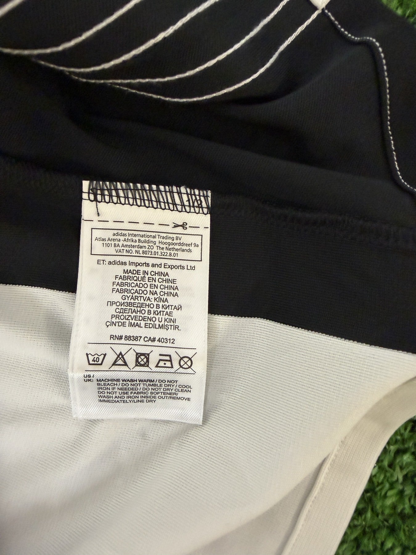 Etichetta maglia Juventus 2016-17 adidas Made in China – dettaglio versione Player Issued