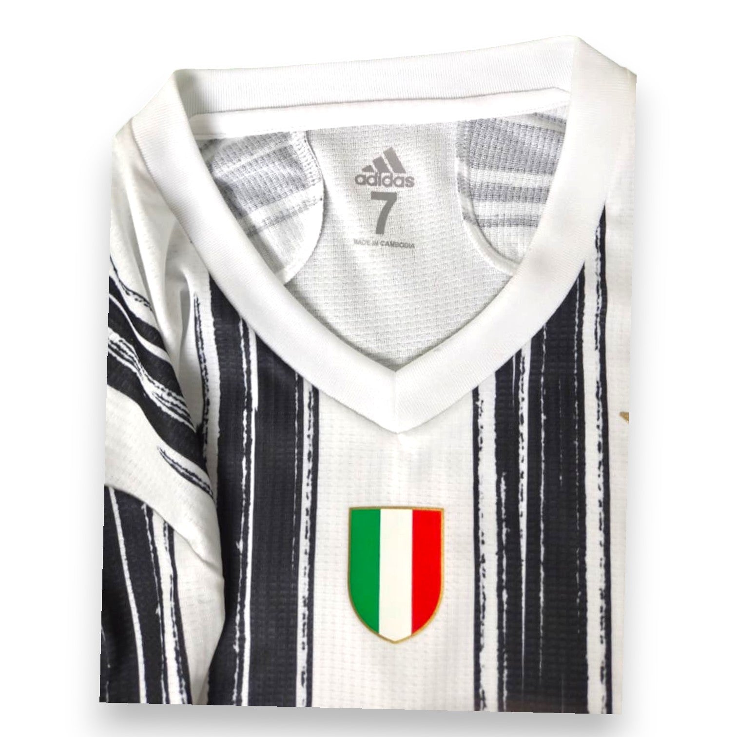 Etichetta interna maglia Juventus 2020-21 Adidas – Made in Cambodia istruzioni lavaggio