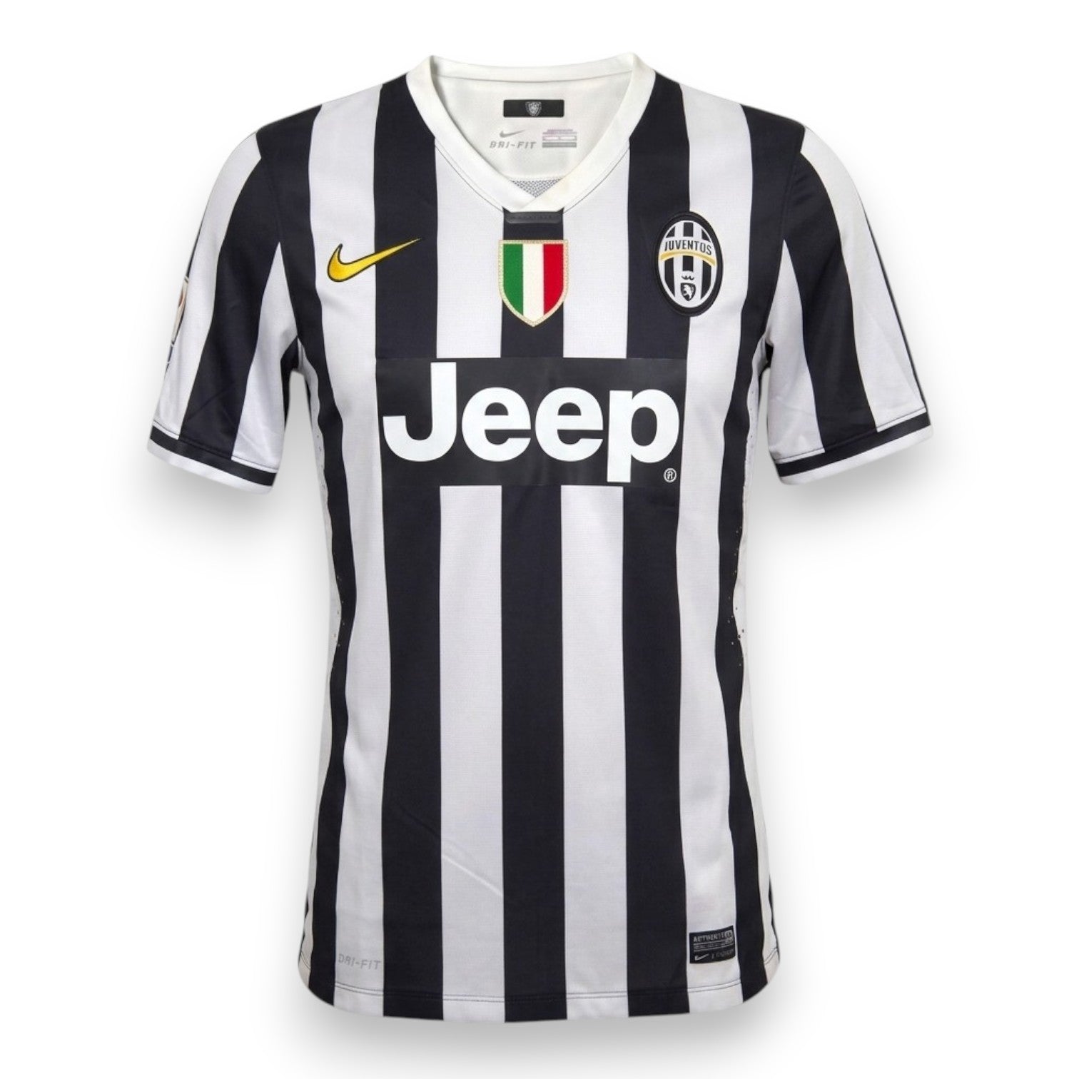 Maglia Juventus Home 2013-14 numero 10 Nike – strisce bianconere sottili Jeep scudetto collo a V – Store Serie A