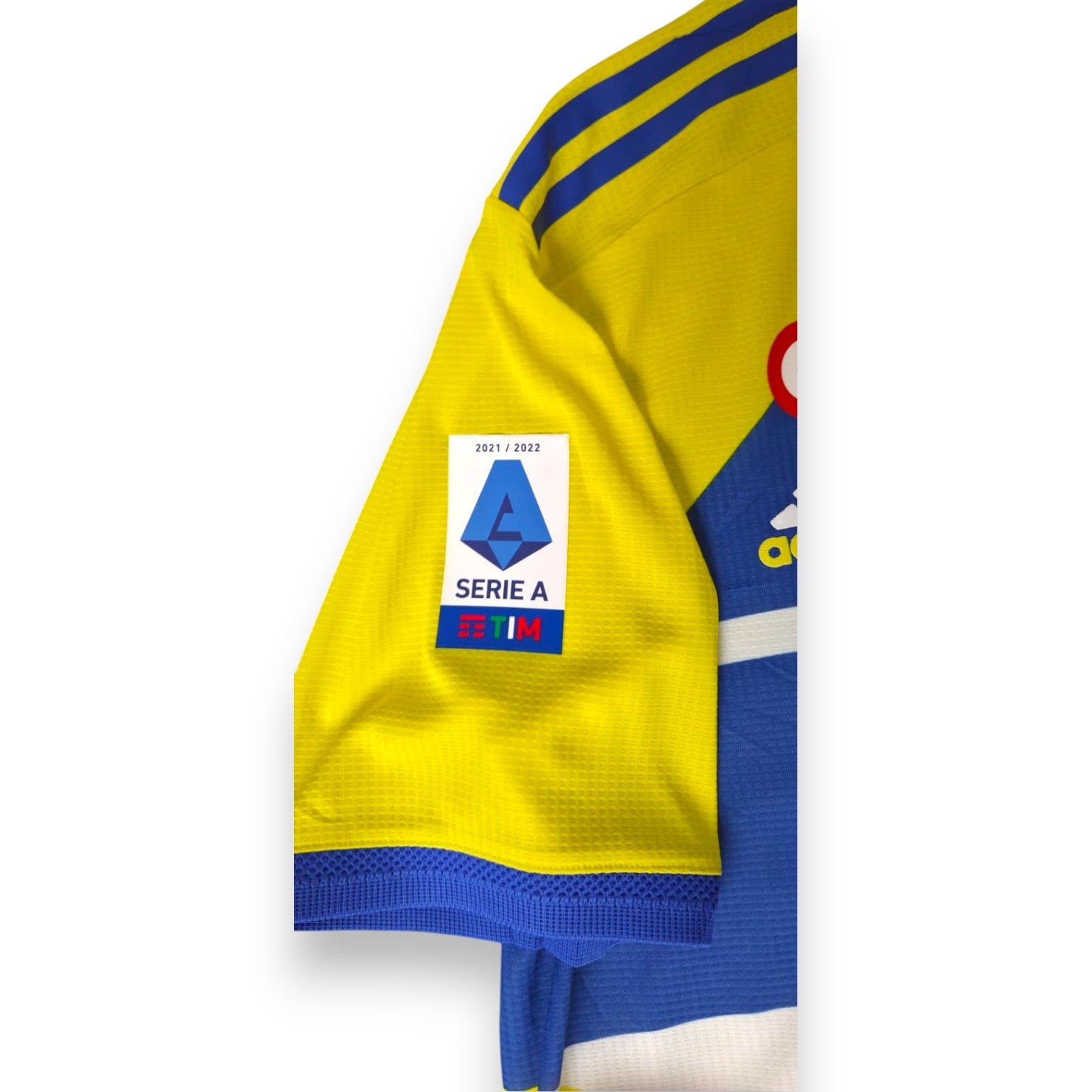 Patch ufficiale Serie A TIM 2021-2022 su manica maglia Juventus Third Ronaldo Player Issued