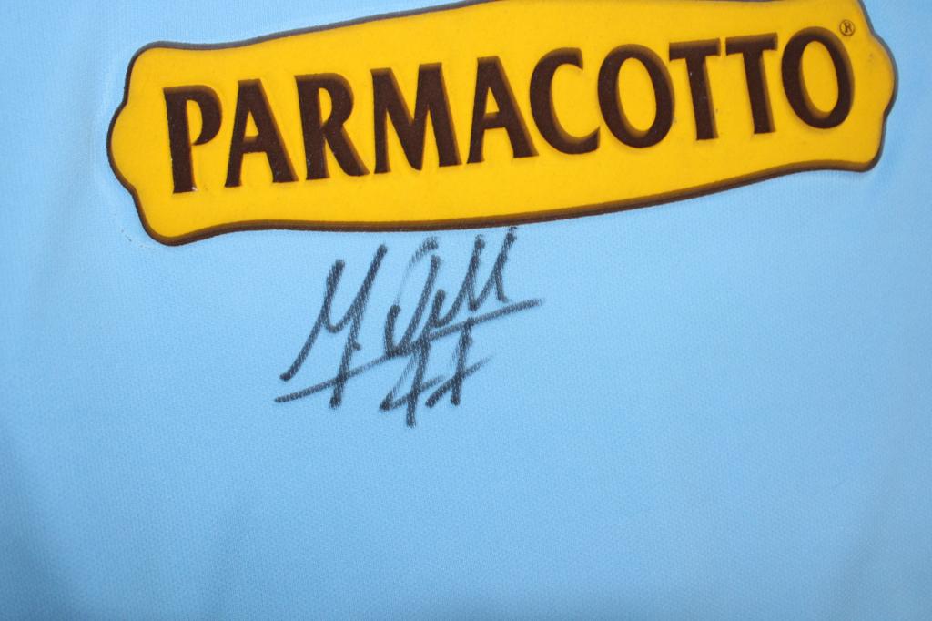 Dettaglio autografo originale Massimo Oddo con numero 44 maglia Lazio 2003-04 – pennarello nero