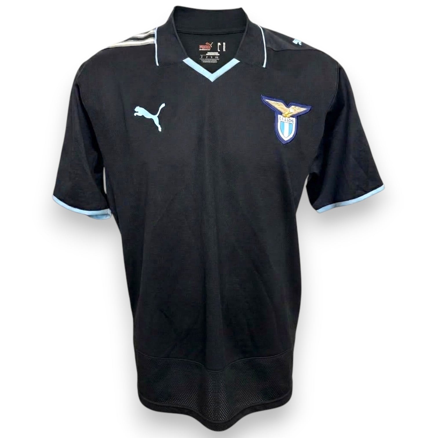 Maglia Lazio Third 2008-09 Puma nera dettagli azzurri – originale store taglia L