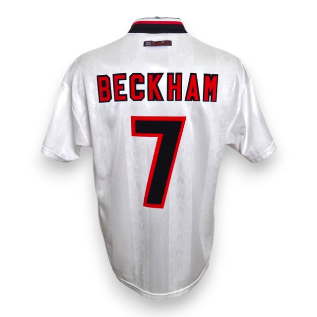 Retro maglia Manchester United Away 1998-99 Beckham numero 7 – nome e numero replica – Umbro Premier League