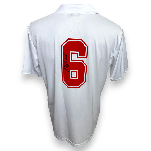 Retro replica maglia Milan Away 1988-89 numero 6 rosso – autografo originale Franco Baresi pennarello nero