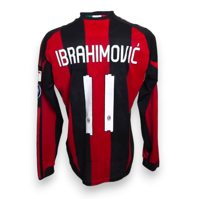 Retro maglia Milan Home 2010-11 numero 11 Ibrahimović Player Issued – manica lunga Adidas