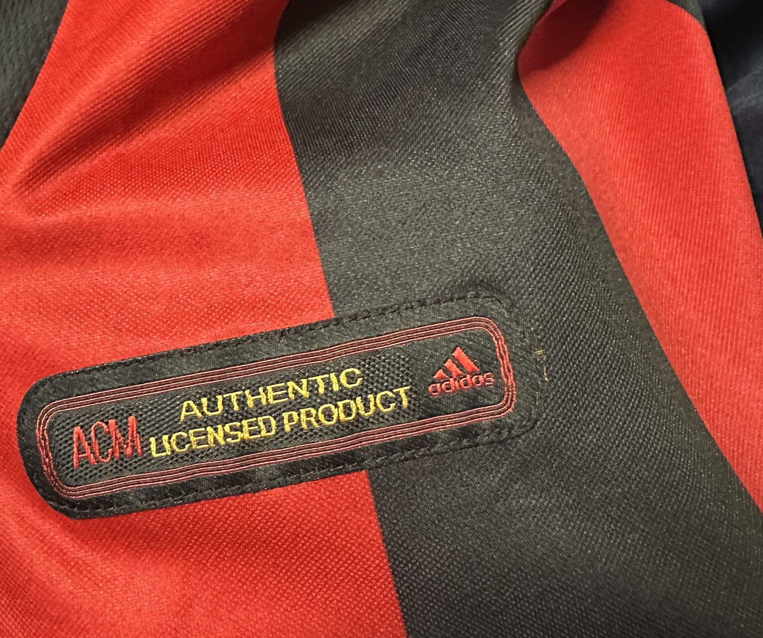 Patch interna ACM Authentic Licensed Product adidas maglia AC Milan 2000-01 – prodotto ufficiale licenziato