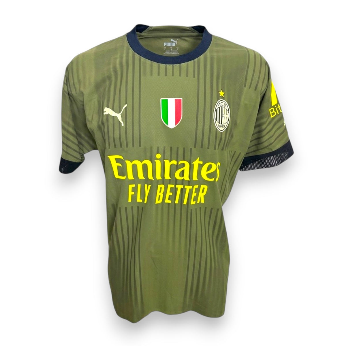 Maglia Milan Third 2022-23 Puma verde oliva Emirates BitMEX – condizioni Excellent