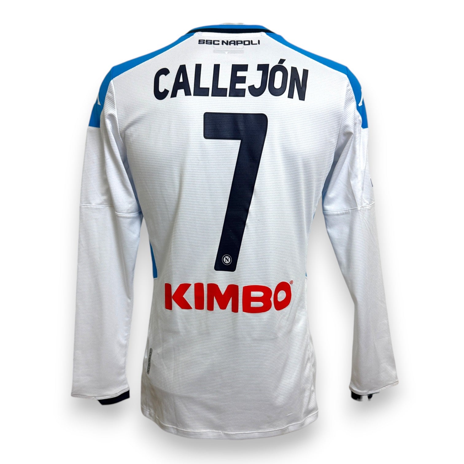 Retro maglia Napoli Away 2019-20 numero 7 José Callejón Player Issued – sponsor Kimbo – ricamo SSC Napoli sotto colletto
