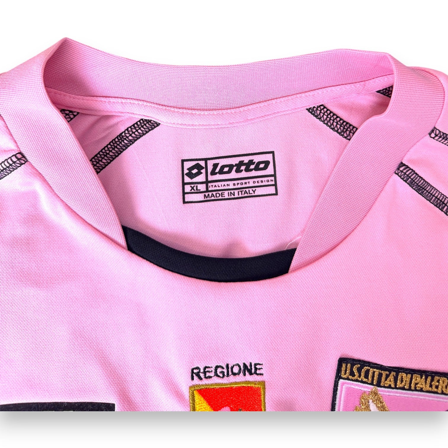 Etichetta interna ricamata U.S. Città di Palermo maglia Palermo Home 2004-05 Player Issued Lotto – taglia XL Made in Italy