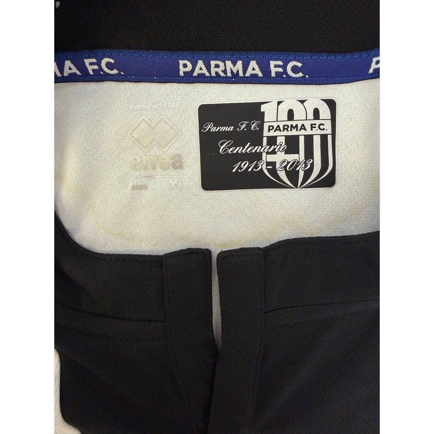 Patch interna Parma FC Centenario 1913-2013 maglia Parma Errea taglia XL – edizione celebrativa