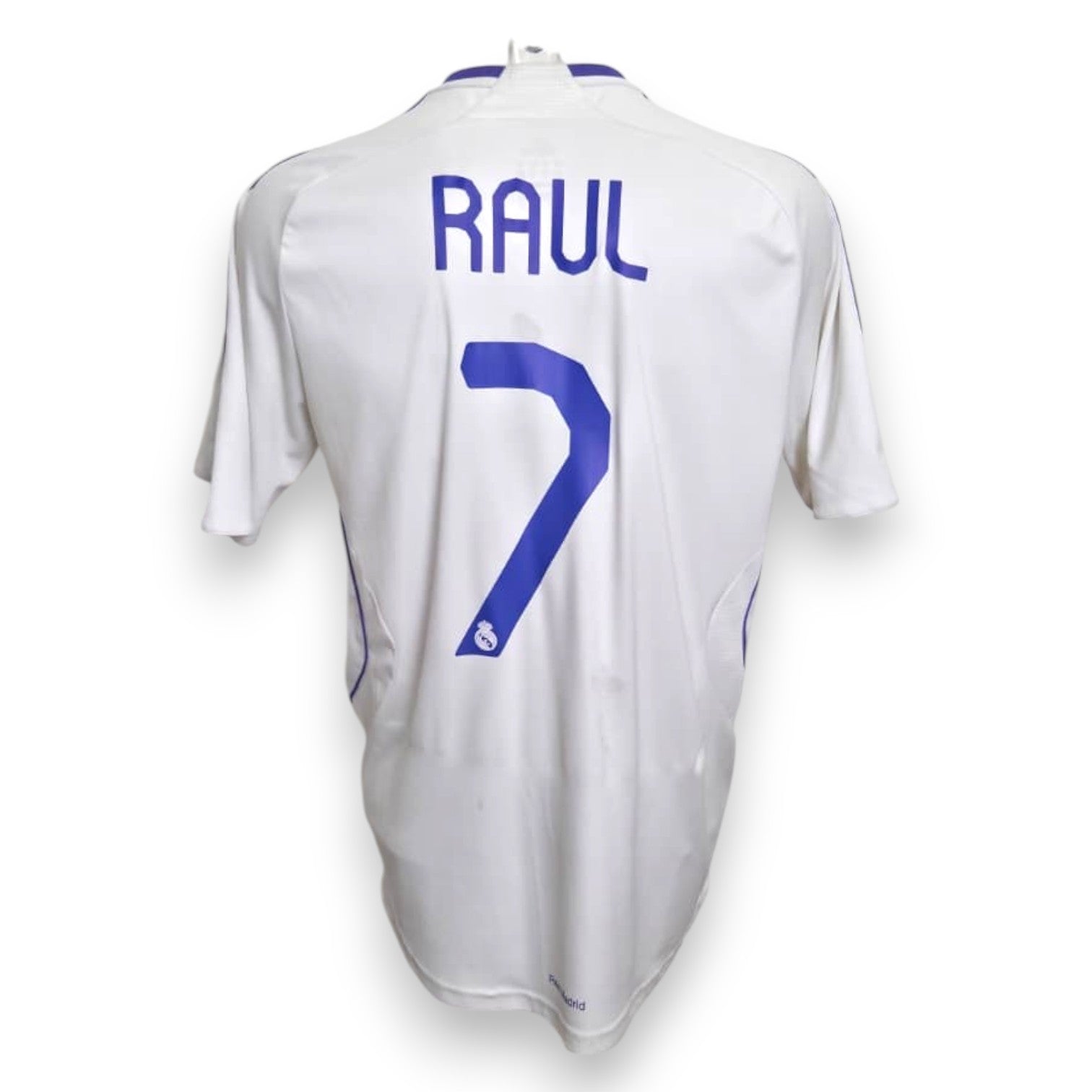 Retro maglia Real Madrid Home 2007-08 Raúl numero 7 – nome e numero replica viola – Adidas La Liga