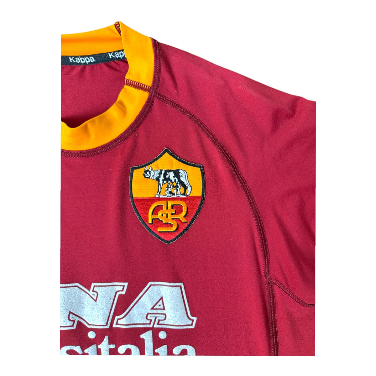 Stemma Roma con lupa capitolina ricamato – maglia Home 2000/01 Kappa Batistuta