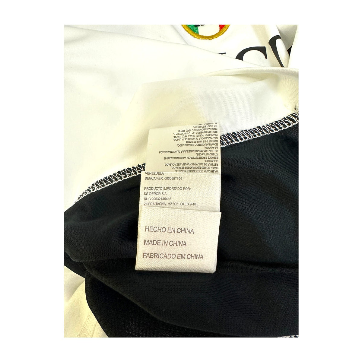 Etichetta composizione 100% poliestere e lavaggio – maglia Spezia Home 2010/11 Player Issued Joma