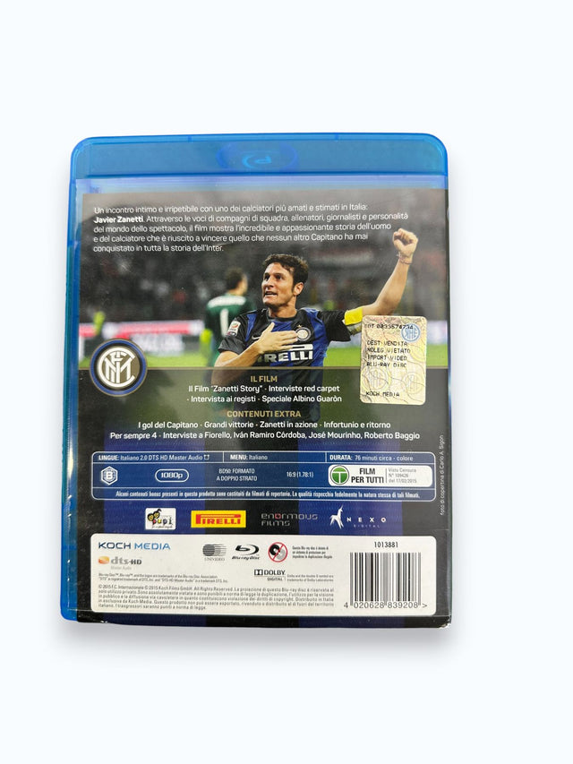 Retro Blu-ray Zanetti Story Edizione Speciale 2 Dischi – Koch Media 2015 – contenuti film e extra – stemma FC Inter – Pirelli sponsor