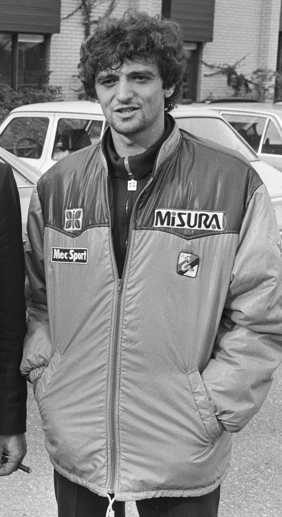 Alessandro Altobelli Spillo attaccante Inter primi anni '80 giaccone sponsor MISURA – Campione del Mondo 1982 – autografi originali MTM Memorabilia