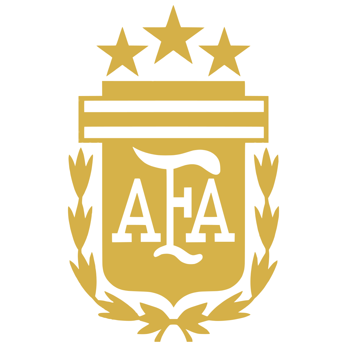Stemma ufficiale AFA Nazionale argentina di calcio, fondata nel 1893, tre volte campione del mondo