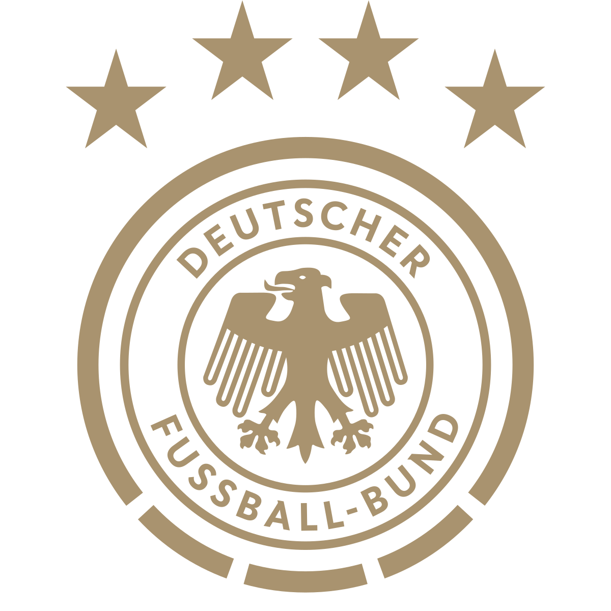Stemma ufficiale DFB Nazionale tedesca di calcio, fondata nel 1900, quattro volte campione del mondo