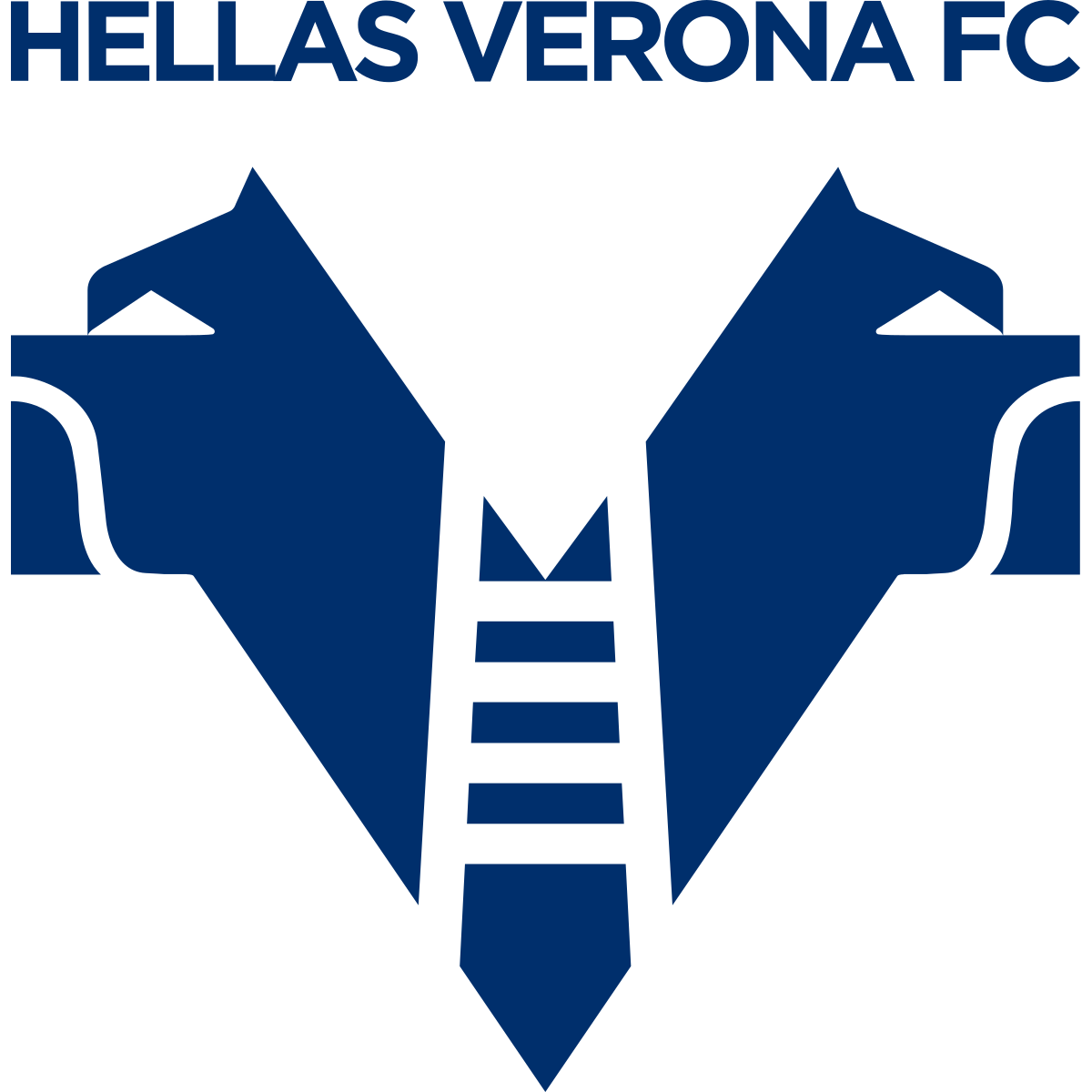 Logo ufficiale Hellas Verona FC, squadra di Serie A fondata nel 1903 con sede a Verona