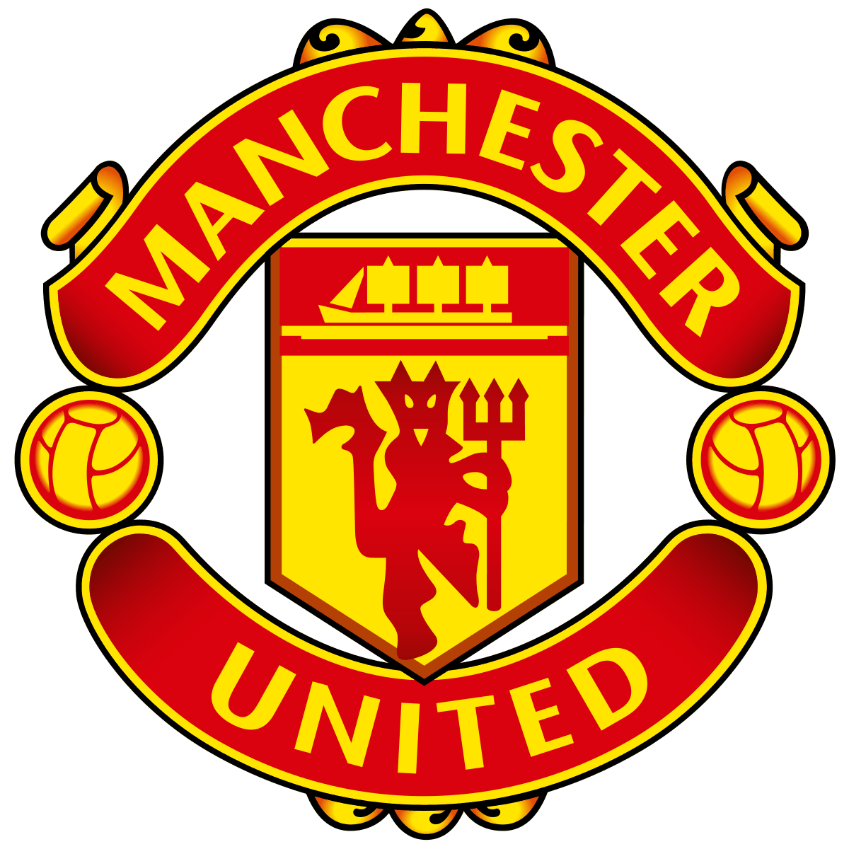 Logo ufficiale Manchester United, squadra inglese di Premier League fondata nel 1878 con sede a Manchester