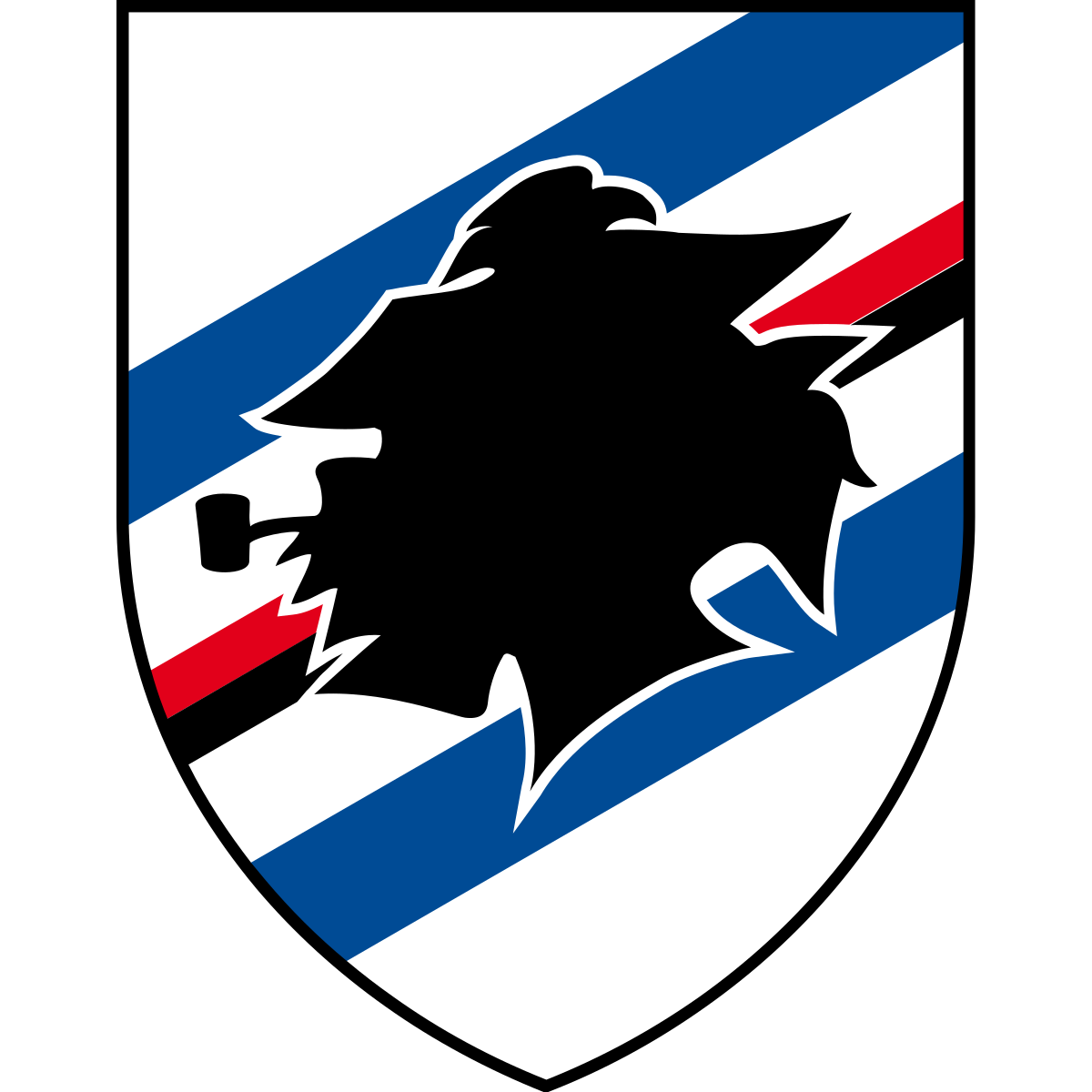 Logo ufficiale UC Sampdoria, squadra di Serie B fondata nel 1946 con sede a Genova
