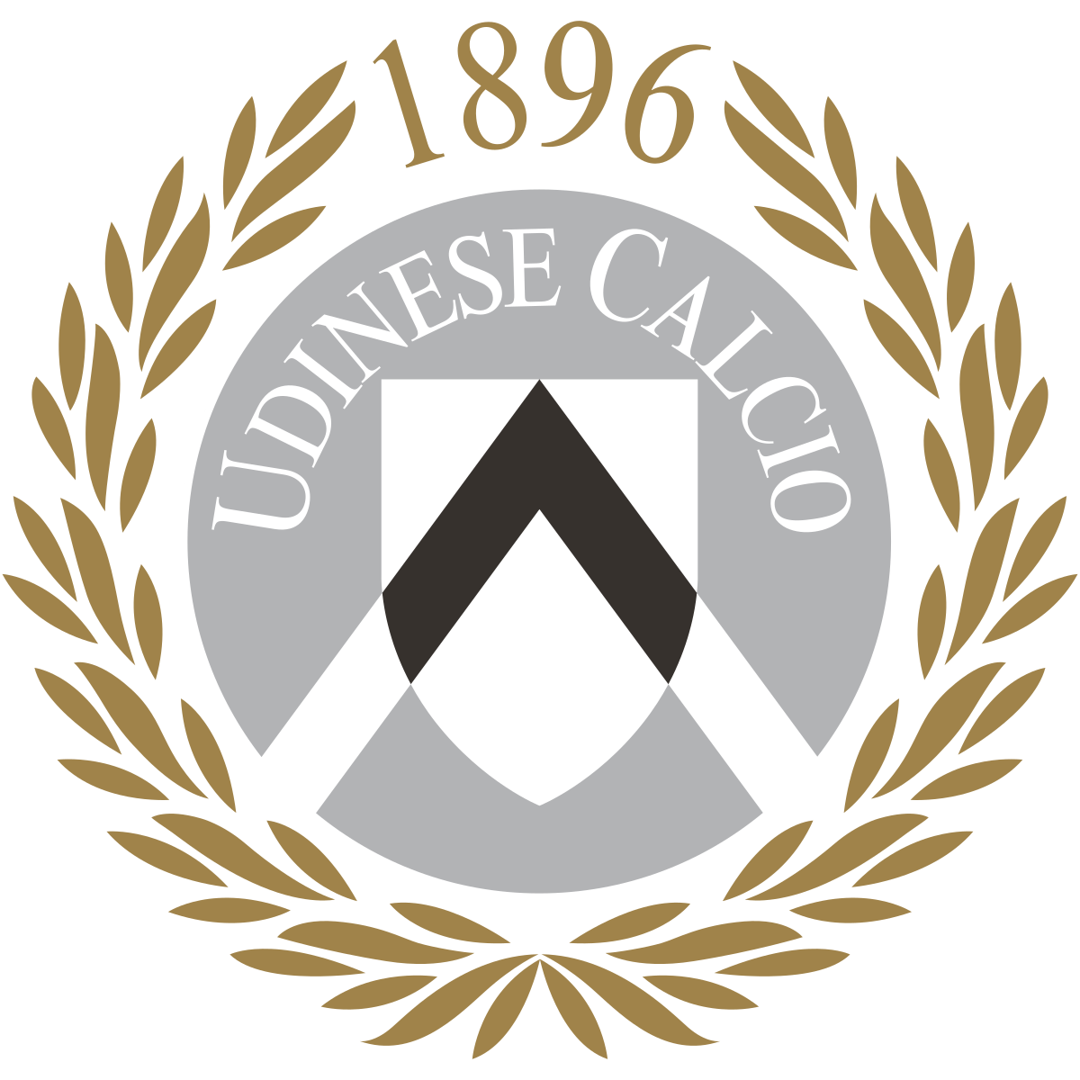 Logo ufficiale Udinese Calcio, squadra di Serie A fondata nel 1896 con sede a Udine