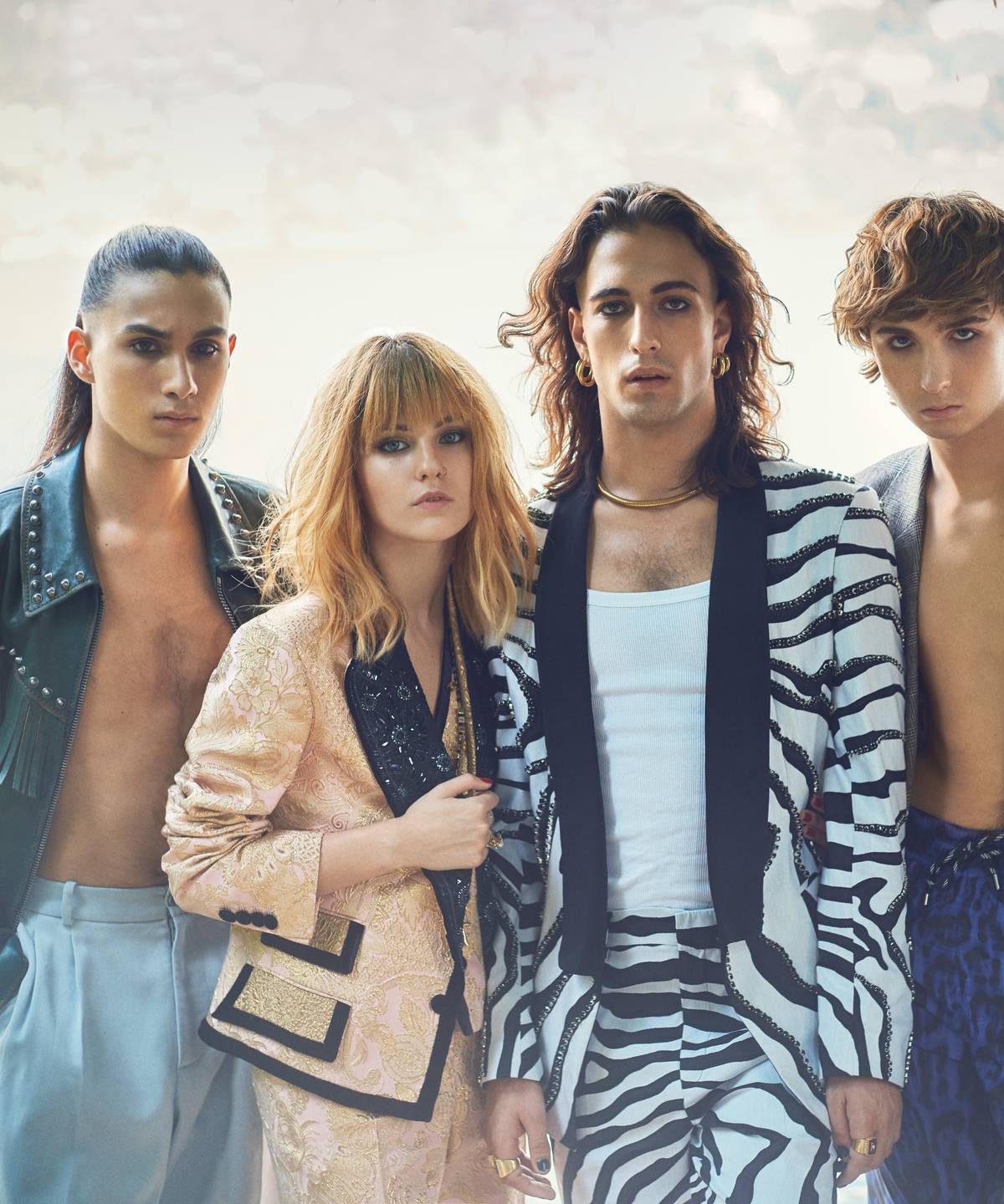 Måneskin, gruppo rock italiano formato da Damiano David, Victoria De Angelis, Thomas Raggi ed Ethan Torchio, vincitori dell'Eurovision Song Contest 2021