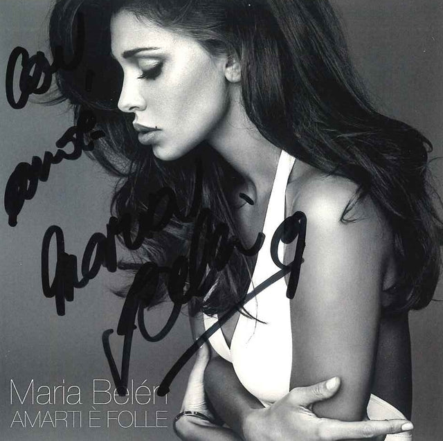CD autografato Belén Rodríguez Amarti è folle – copertina firmata con dedica a pennarello nero – Maria Belén Warner 2015