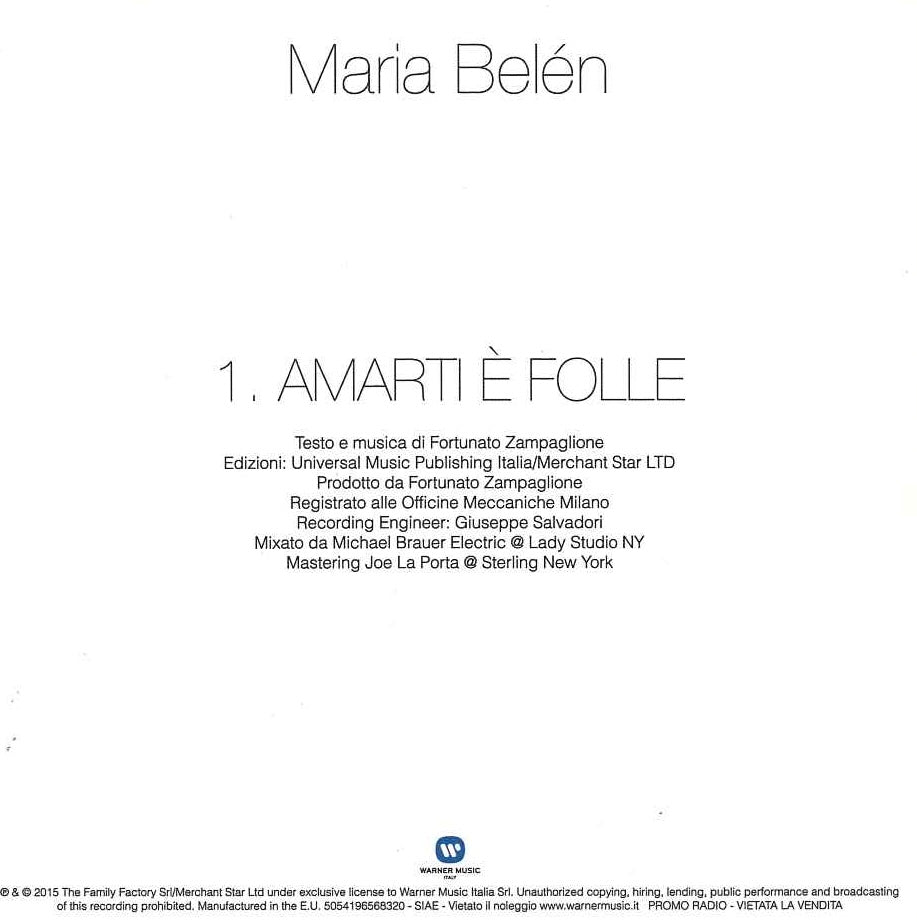 CD Belén Rodríguez Amarti è folle autografato – copertina firmata con dedica e disco – cimelio musicale originale
