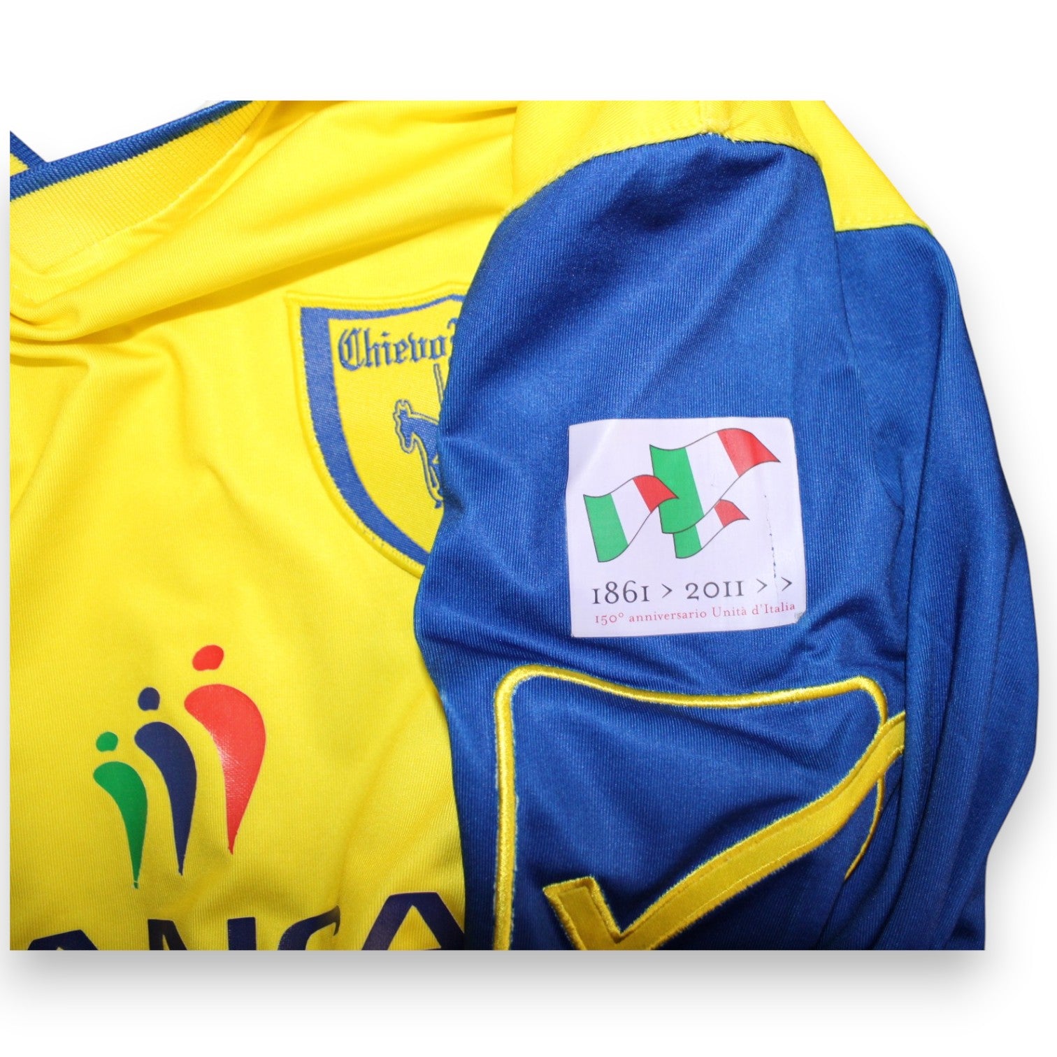 Patch 150° anniversario Unità d'Italia 1861-2011 maglia ChievoVerona 2010-11 Player Issued – dettaglio manica sinistra