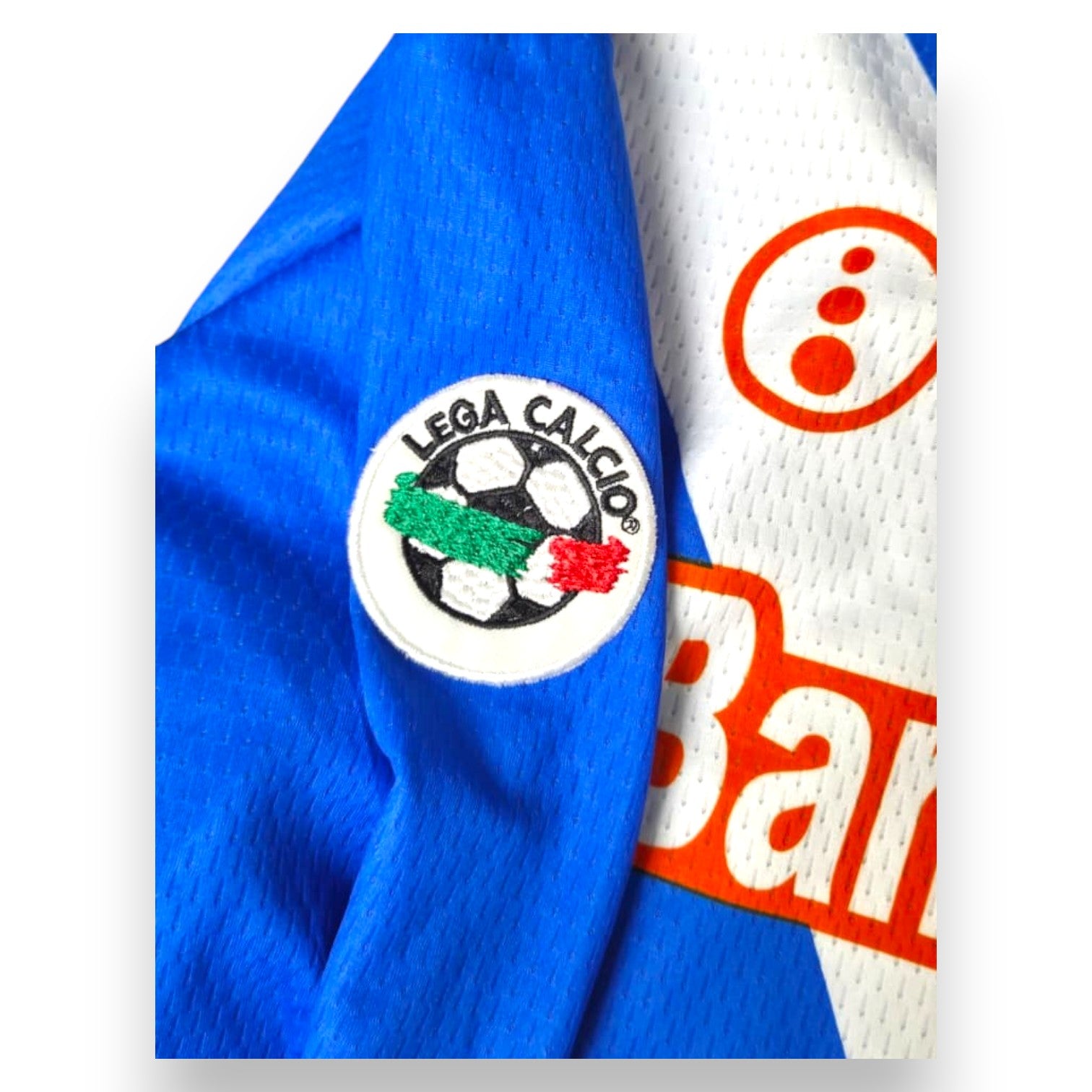 Patch Lega Calcio ricamata su maglia Brescia Calcio Home 2001-02 Garman manica lunga – Store Vintage originale