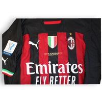 Dettaglio scritta dorata AC Milan – FC Internazionale Riyadh 18/01/23 maglia Player Issued Bakayoko Supercoppa Italiana 2023