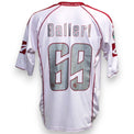 Maglia Livorno Away 2007-08 Player Issued David Balleri numero 69 – Legea – retro con nome e numero pre-stagione