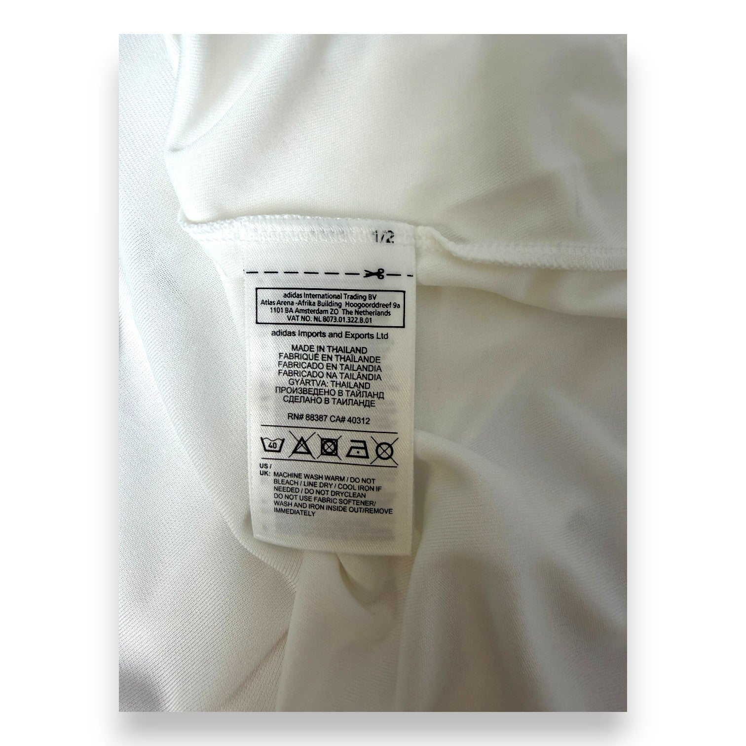 Etichetta interna maglia AC Milan Away 2013-14 Adidas – Made in Thailand – Mario Balotelli numero 45