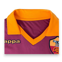 Dettaglio colletto arancione maglia AS Roma 2012-13 Kappa – sponsor WIND – Player Issued Federico Balzaretti N.42