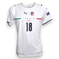 Fronte maglia Italia Away 2021 Player Issued Barella N.18 – match detail Turchia-Italia 11.06.2021 Roma – Puma Euro 2020