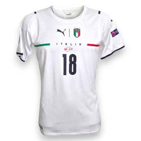 Fronte maglia Italia Away 2021 Player Issued Barella N.18 – match detail Turchia-Italia 11.06.2021 Roma – Puma Euro 2020